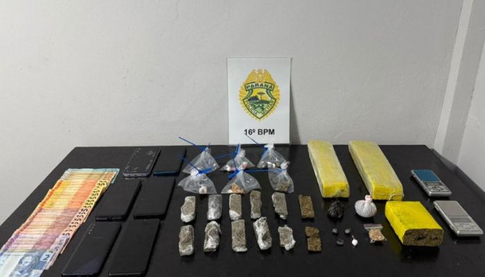 Foto: 16ºBPM Pinhão - Pai e filho são presos por tráfico de drogas